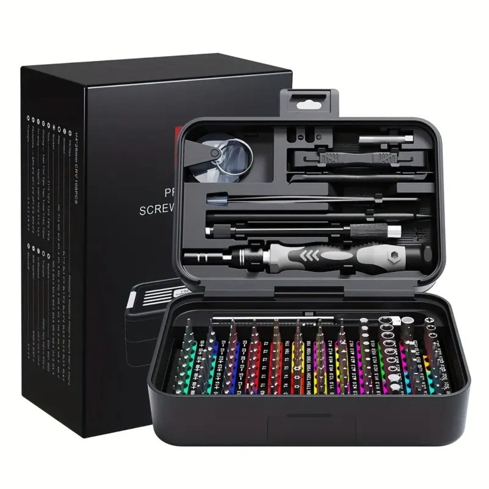 132-in-1 Precision Screwdriver Repair Tool Kit with Dual-Layer Storage Case