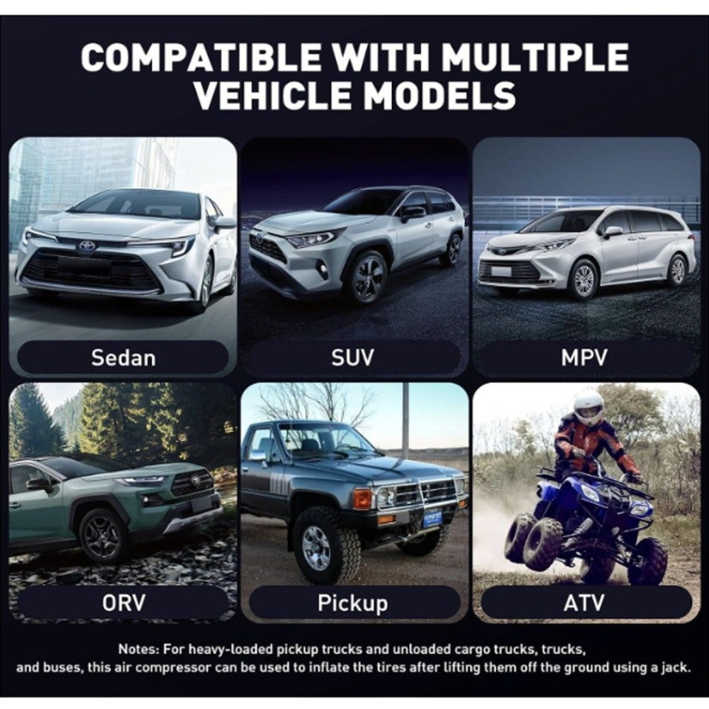 12V Portable Dual-Cylinder Car Air Compressor With Case