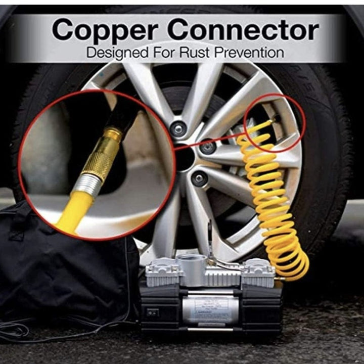 12V Portable Dual-Cylinder Car Air Compressor With Case