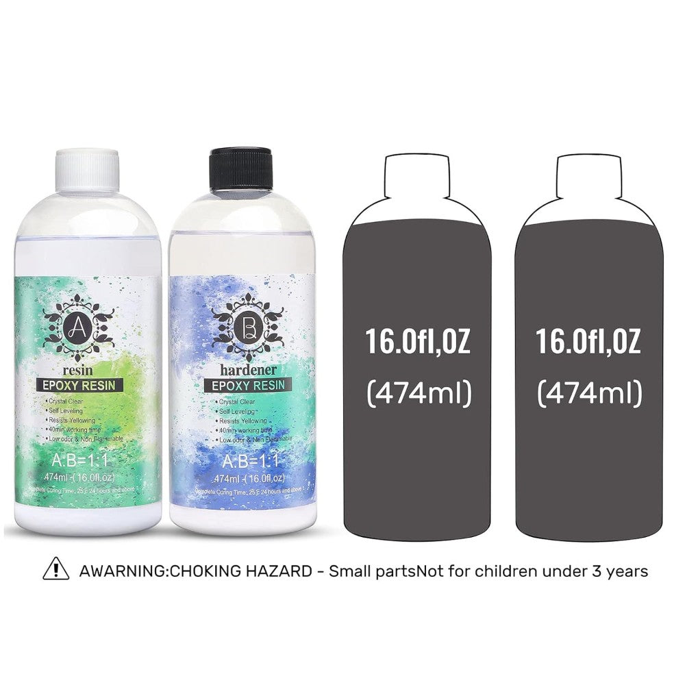DIY Epoxy Resin Kit for Crafts and Jewelry with Mixing Tools Included
