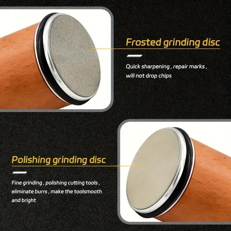 Rolling Knife Sharpener Kit Beech Wood Magnetic Rolling Sharpener