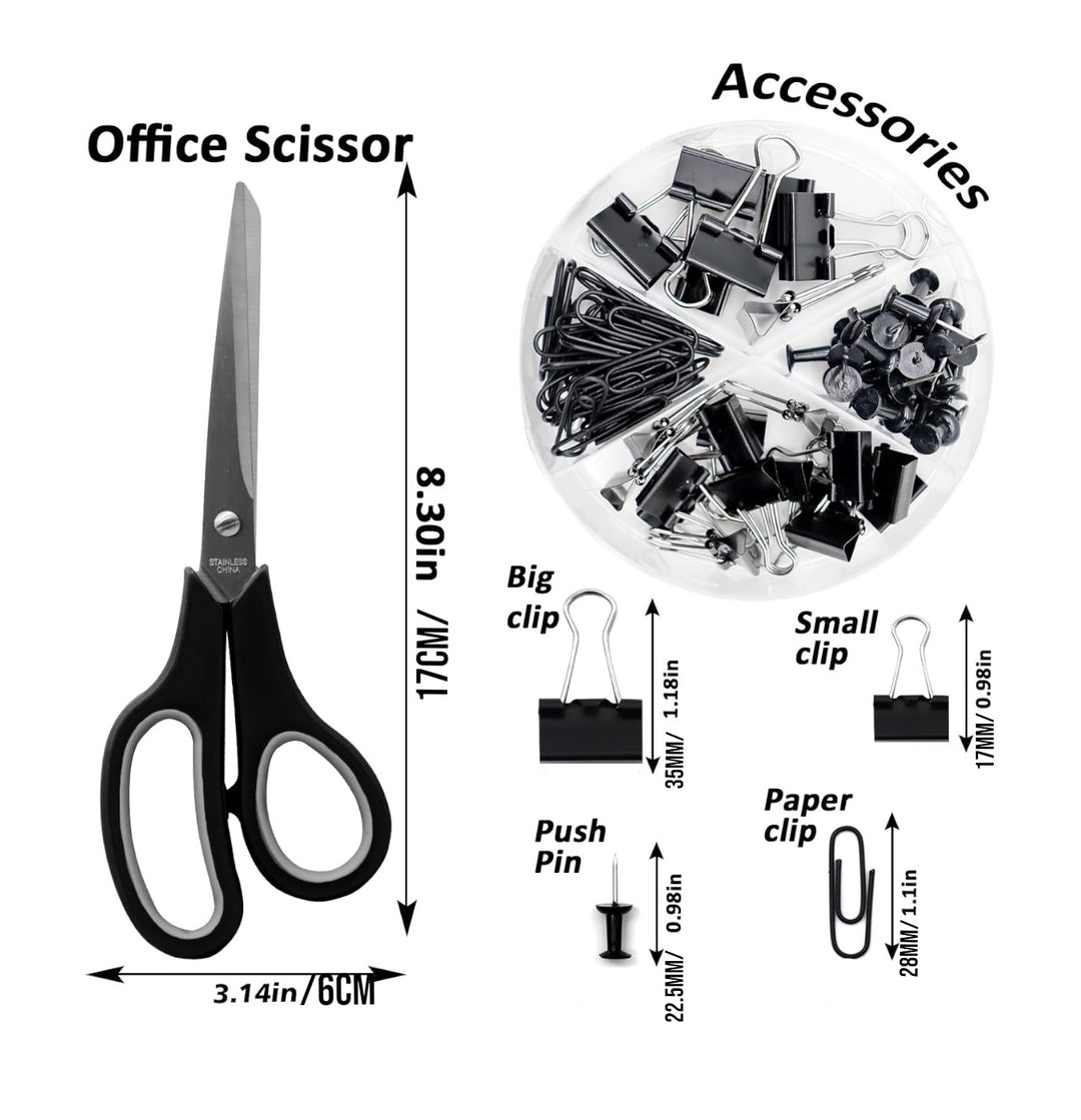 8 Piece Desk Supplies Kit Office Stationery Set