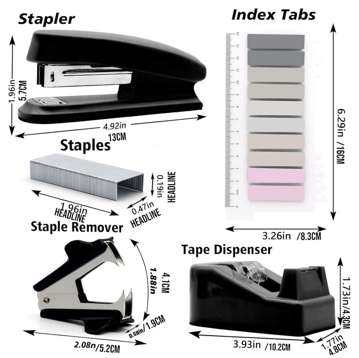 8 Piece Desk Supplies Kit Office Stationery Set
