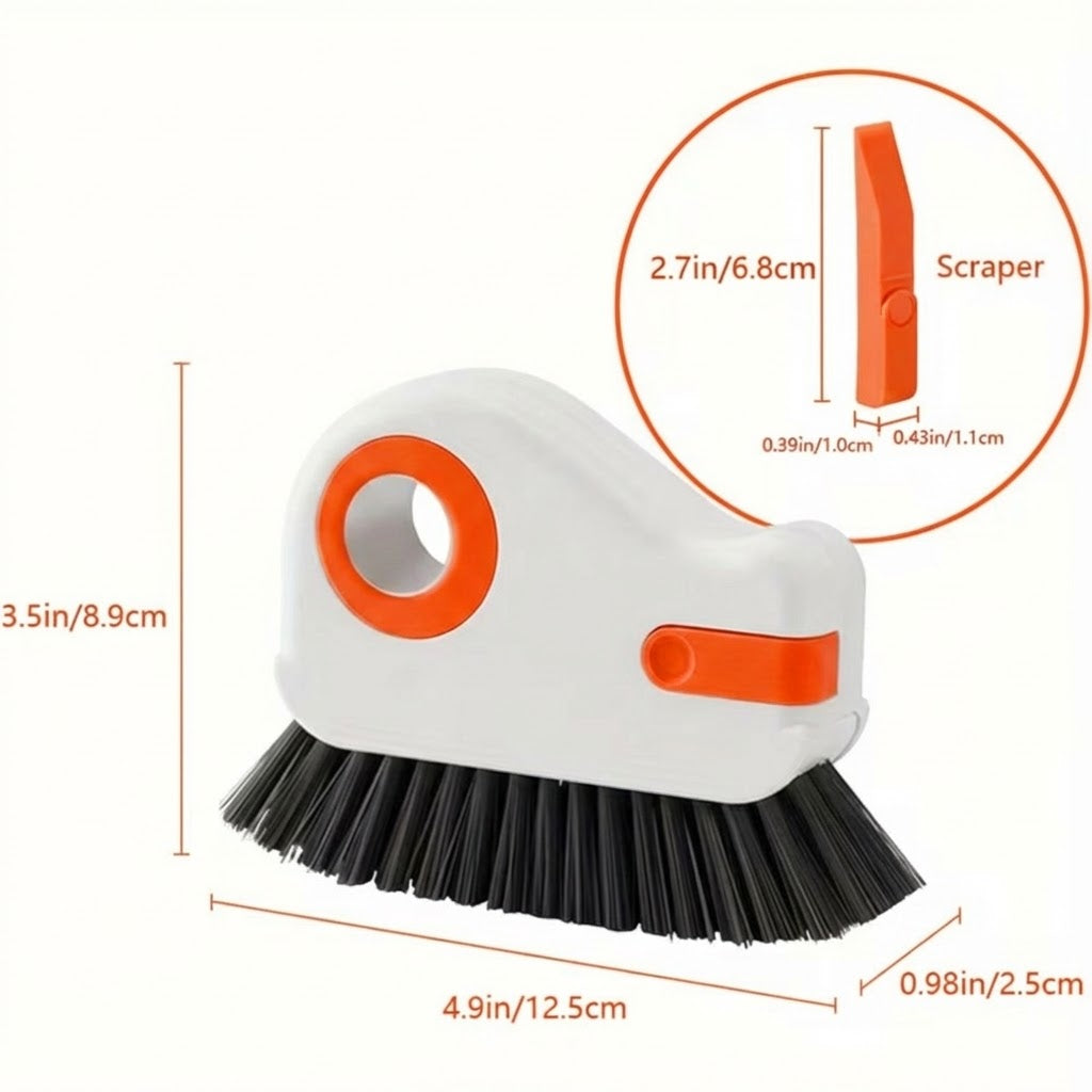 2 Pack Window Groove Cleaning Brush-Orange
