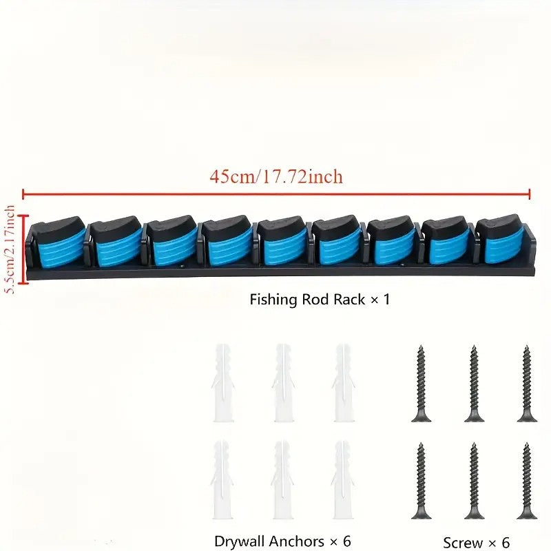 Fishing Rod Holder with Adjustable Silicone Clips