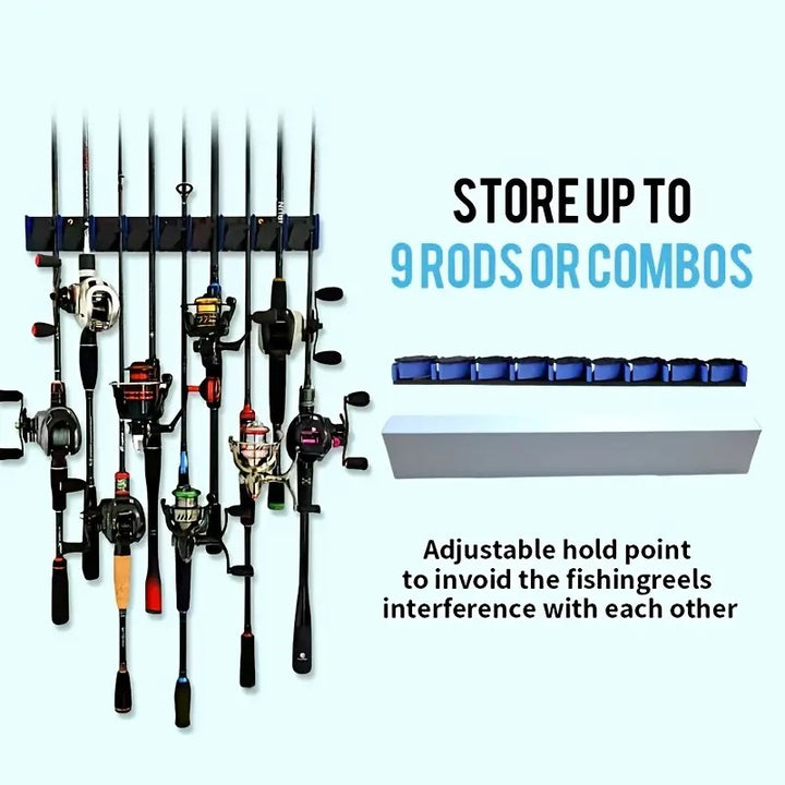 Fishing Rod Holder with Adjustable Silicone Clips