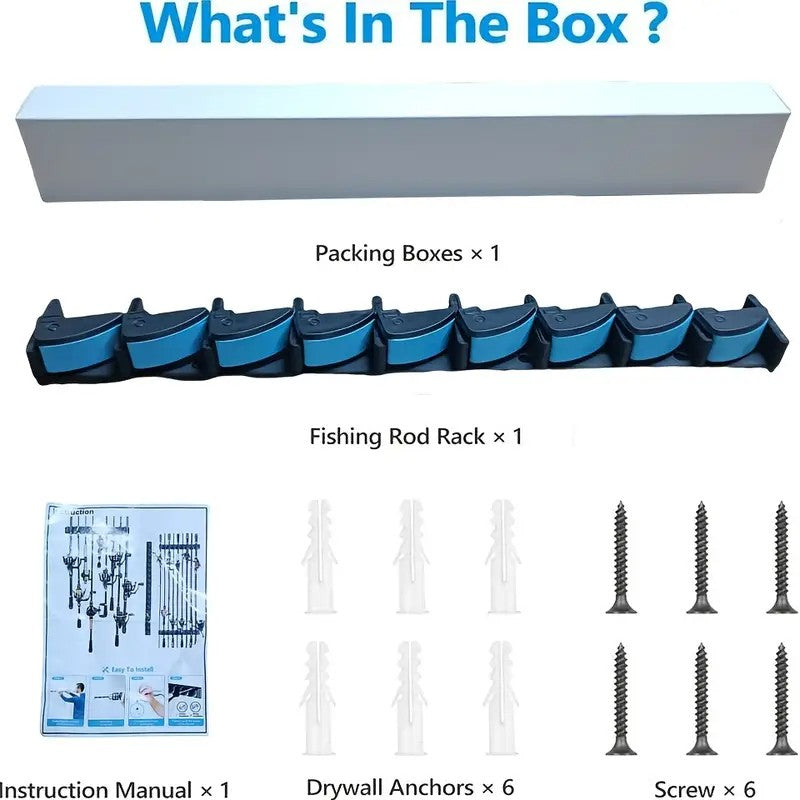 Fishing Rod Holder with Adjustable Silicone Clips