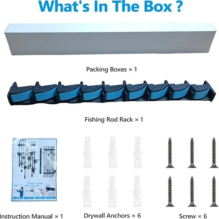 Fishing Rod Holder with Adjustable Silicone Clips