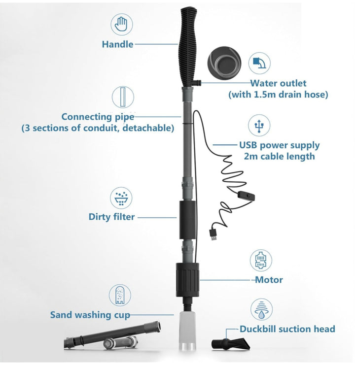 3 In 1 Electric Aquarium Gravel Cleaner
