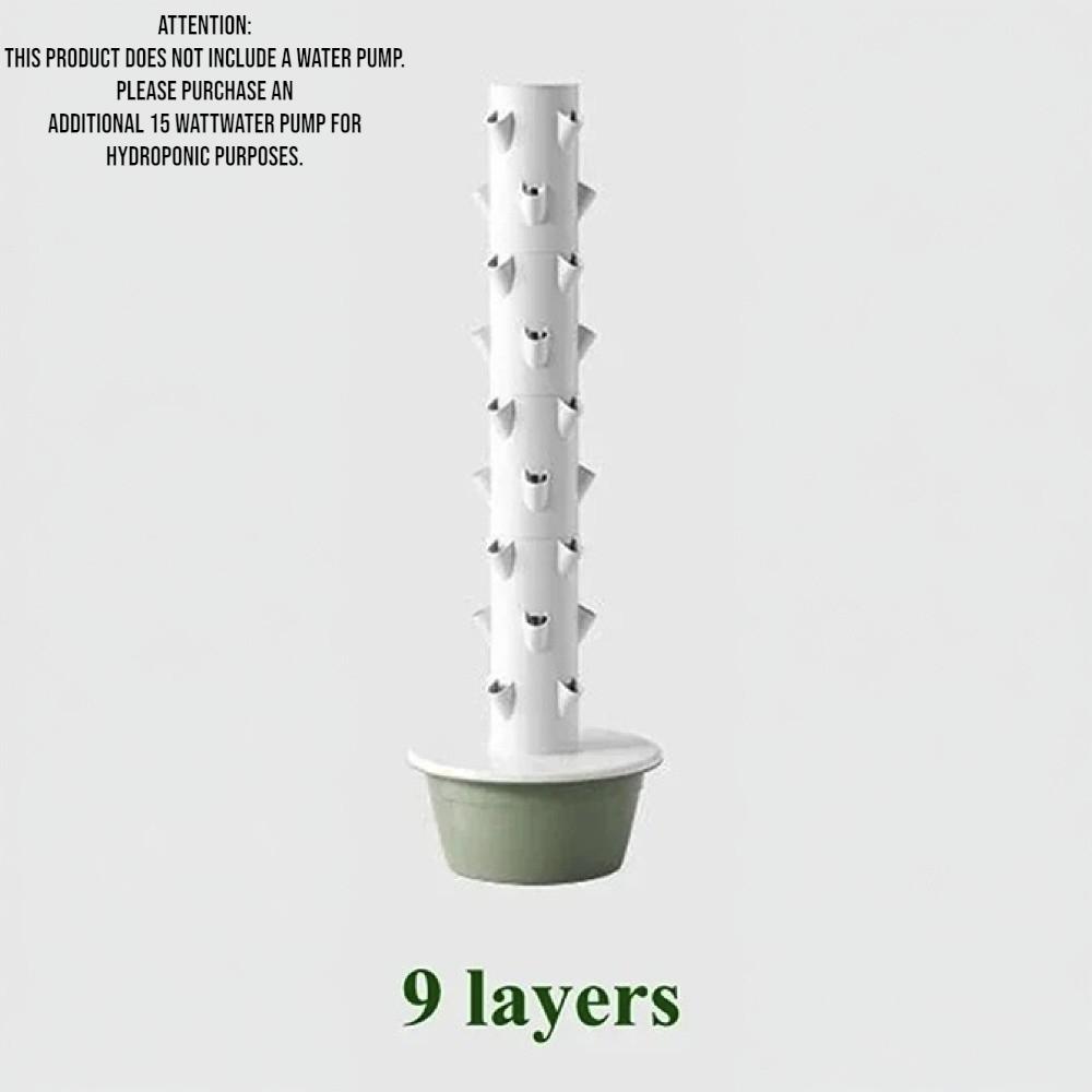 9 Layer Vertical Soilless Hydroponic Tower Planter