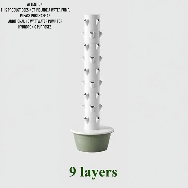 9 Layer Vertical Soilless Hydroponic Tower Planter