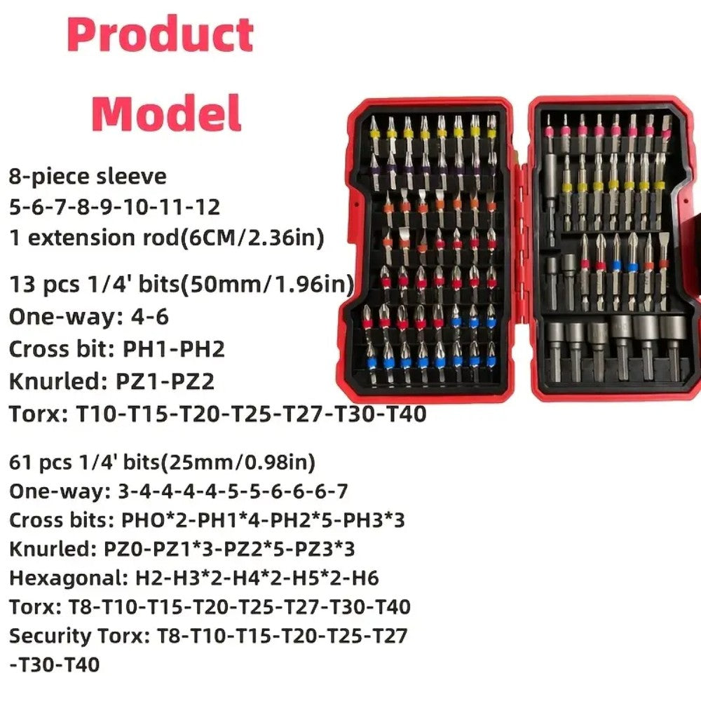 83-Piece Metric Hex Bit Set