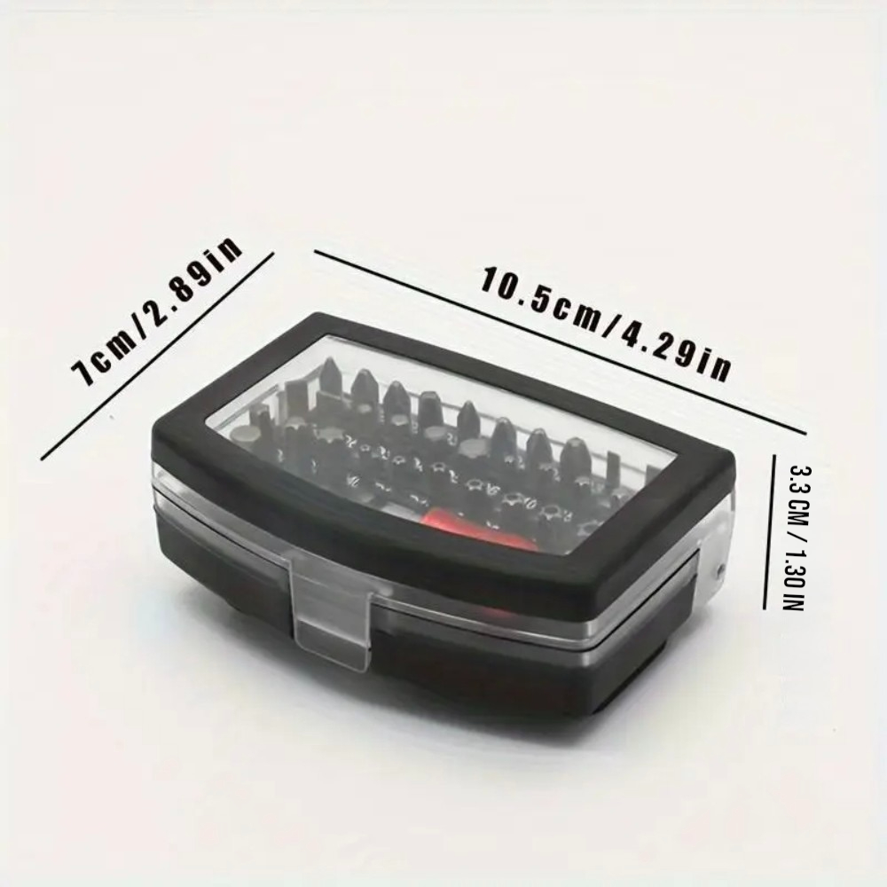 32-Piece S2 Steel Color Coded Screwdriver Bit Set