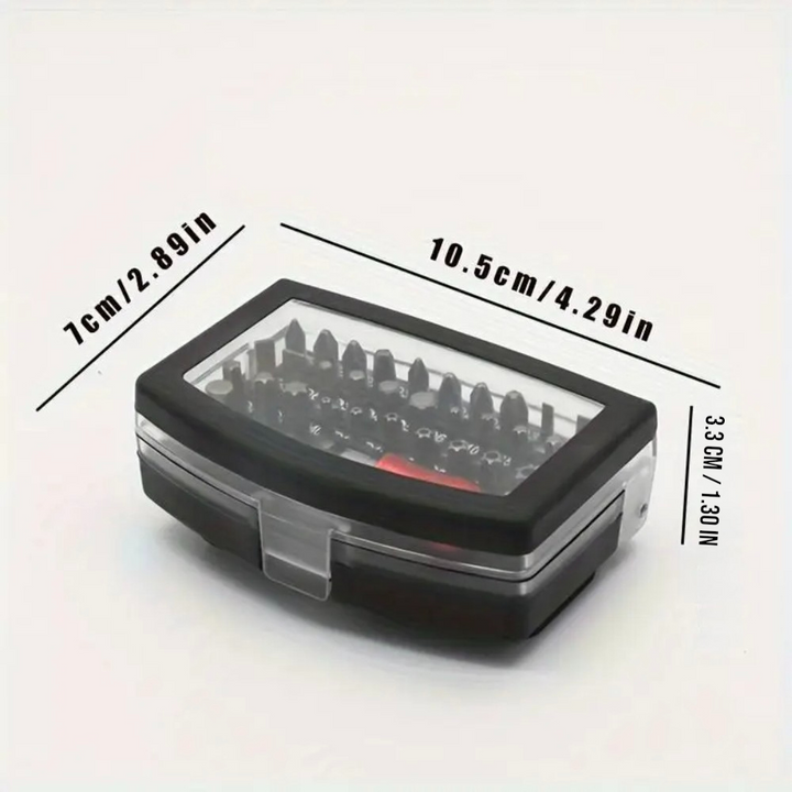 32-Piece S2 Steel Color Coded Screwdriver Bit Set