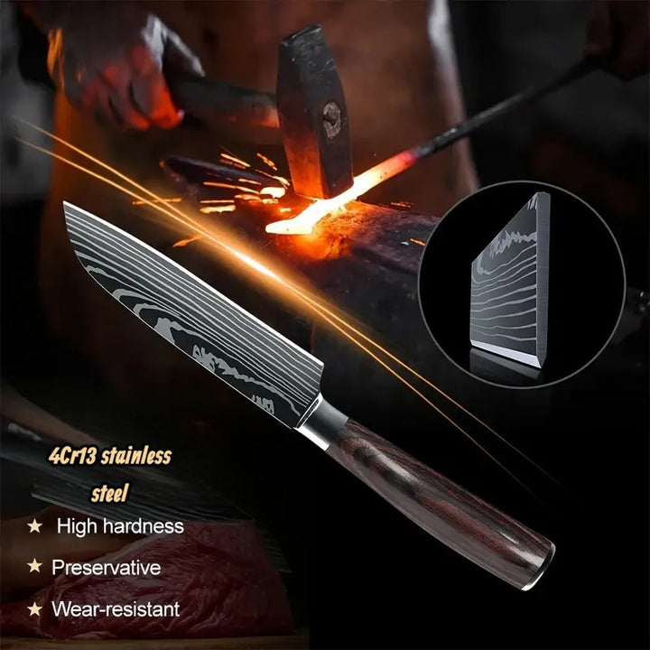 6 Piece Kitchen Chef Knife Set