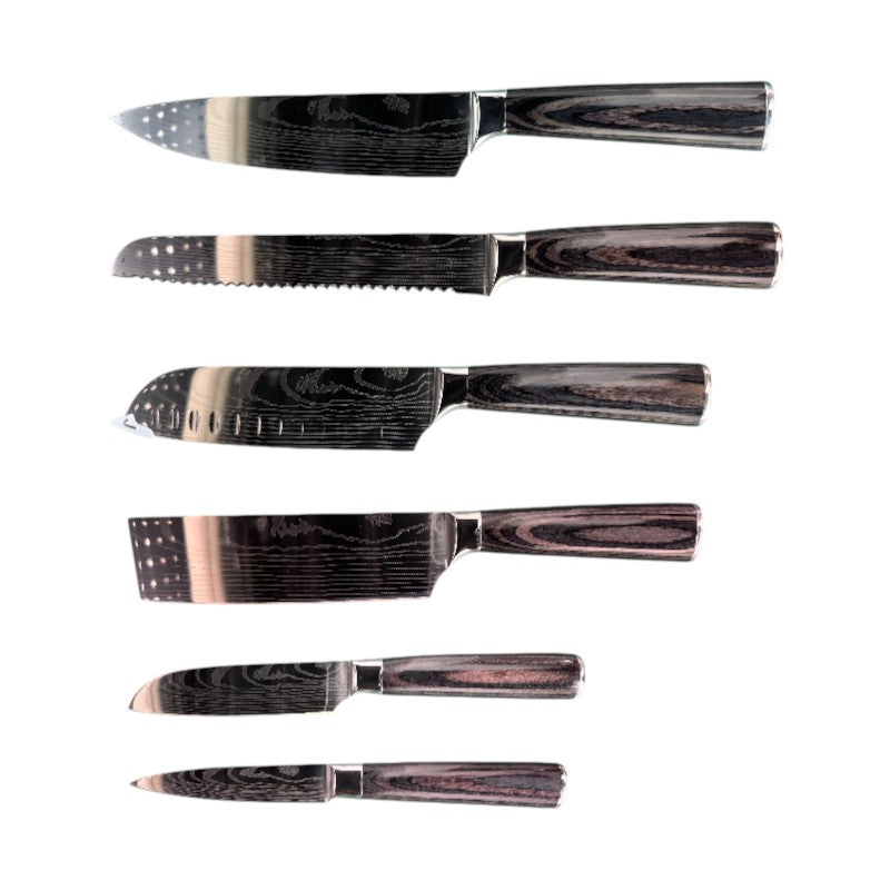 6 Piece Kitchen Chef Knife Set