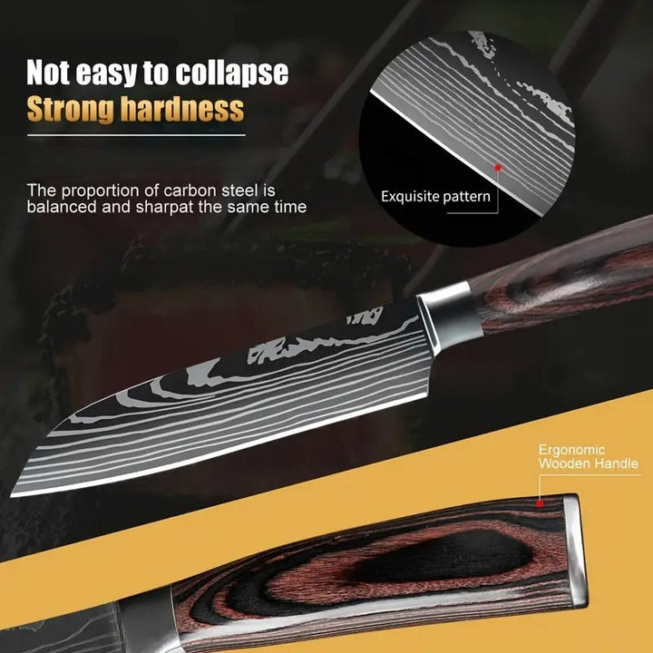6 Piece Kitchen Chef Knife Set
