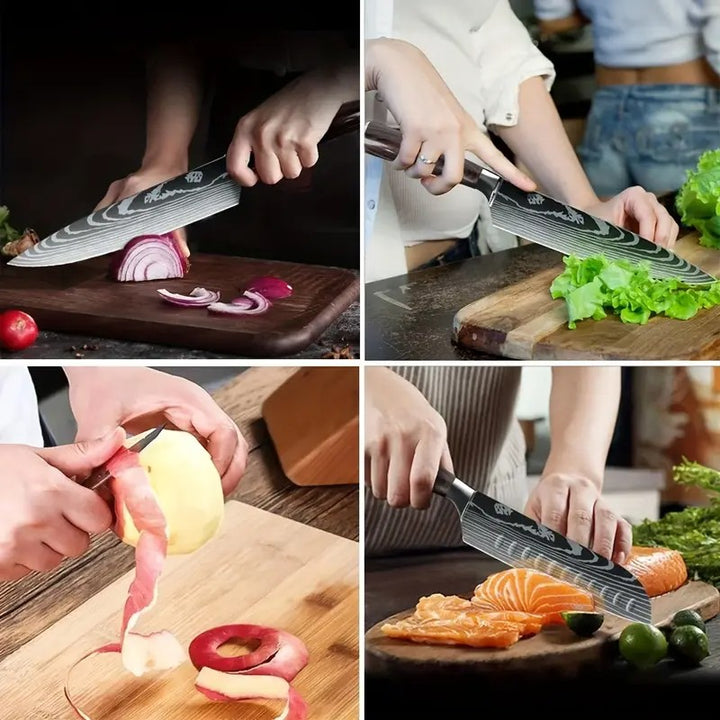 6 Piece Kitchen Chef Knife Set