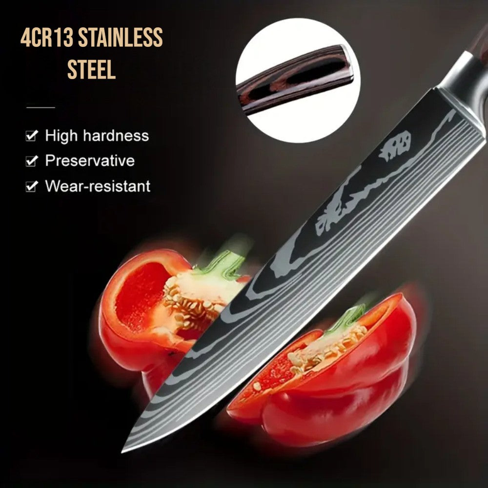 6 Piece Kitchen Chef Knife Set