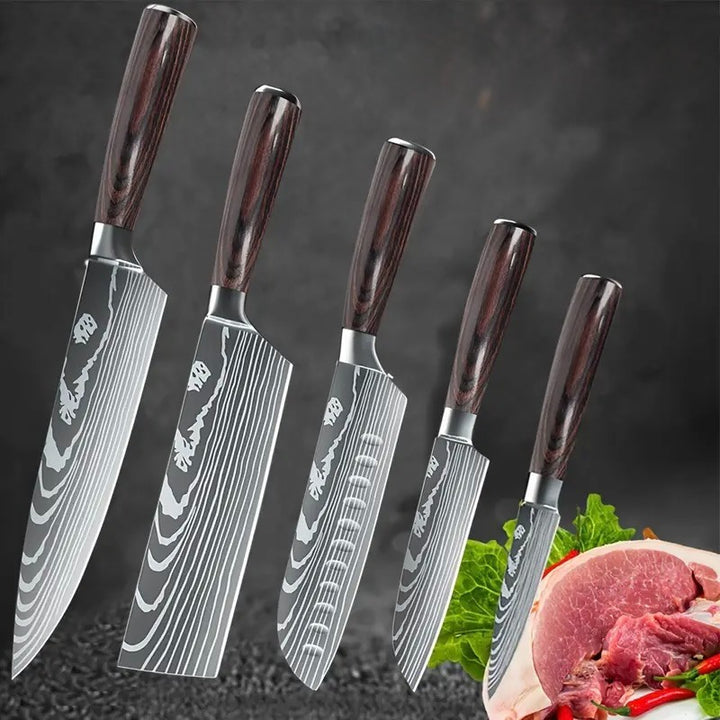 6 Piece Kitchen Chef Knife Set