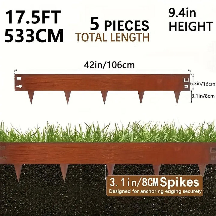5 Pack Metal Garden Landscape Edging