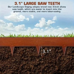 5 Pack Metal Garden Landscape Edging