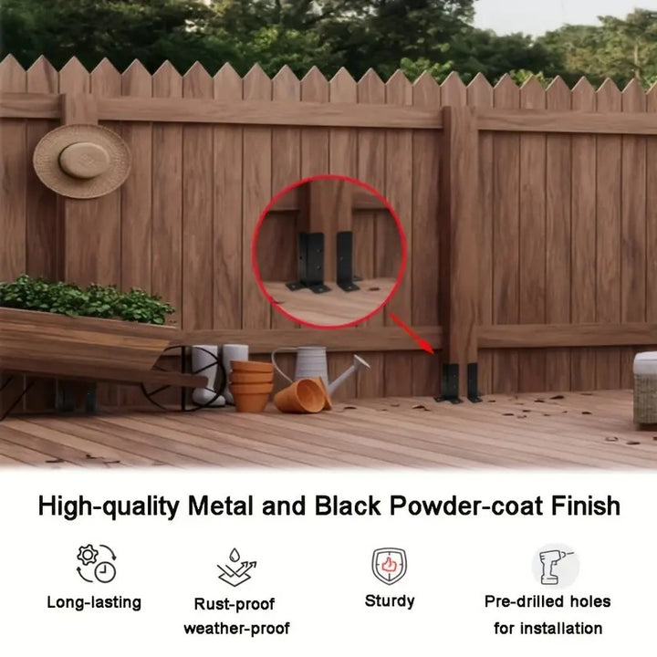 8 Pack Post Anchor Brackets for Wood Fence Posts