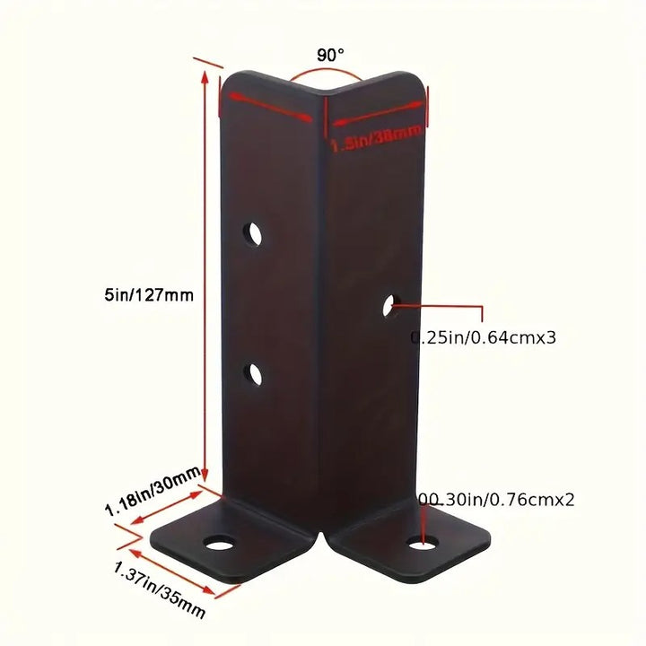 8 Pack Post Anchor Brackets for Wood Fence Posts