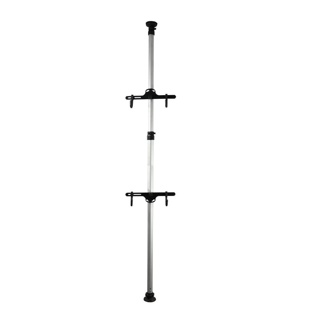 Adjustable Floor-to-Ceiling Bike Storage Rack with 2 Bike Hooks