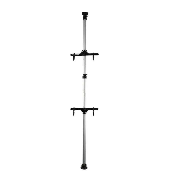 Adjustable Floor-to-Ceiling Bike Storage Rack with 2 Bike Hooks