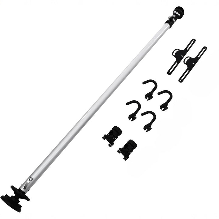 Adjustable Floor-to-Ceiling Bike Storage Rack with 2 Bike Hooks