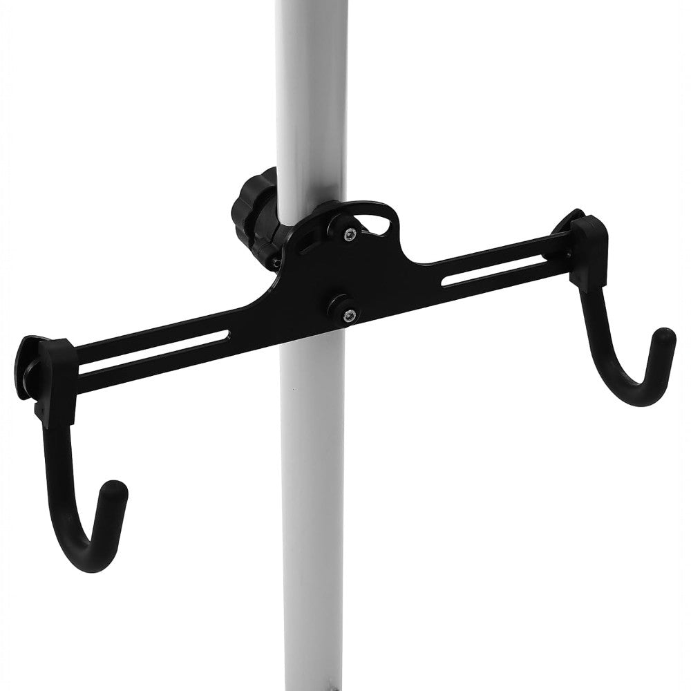 Adjustable Floor-to-Ceiling Bike Storage Rack with 2 Bike Hooks