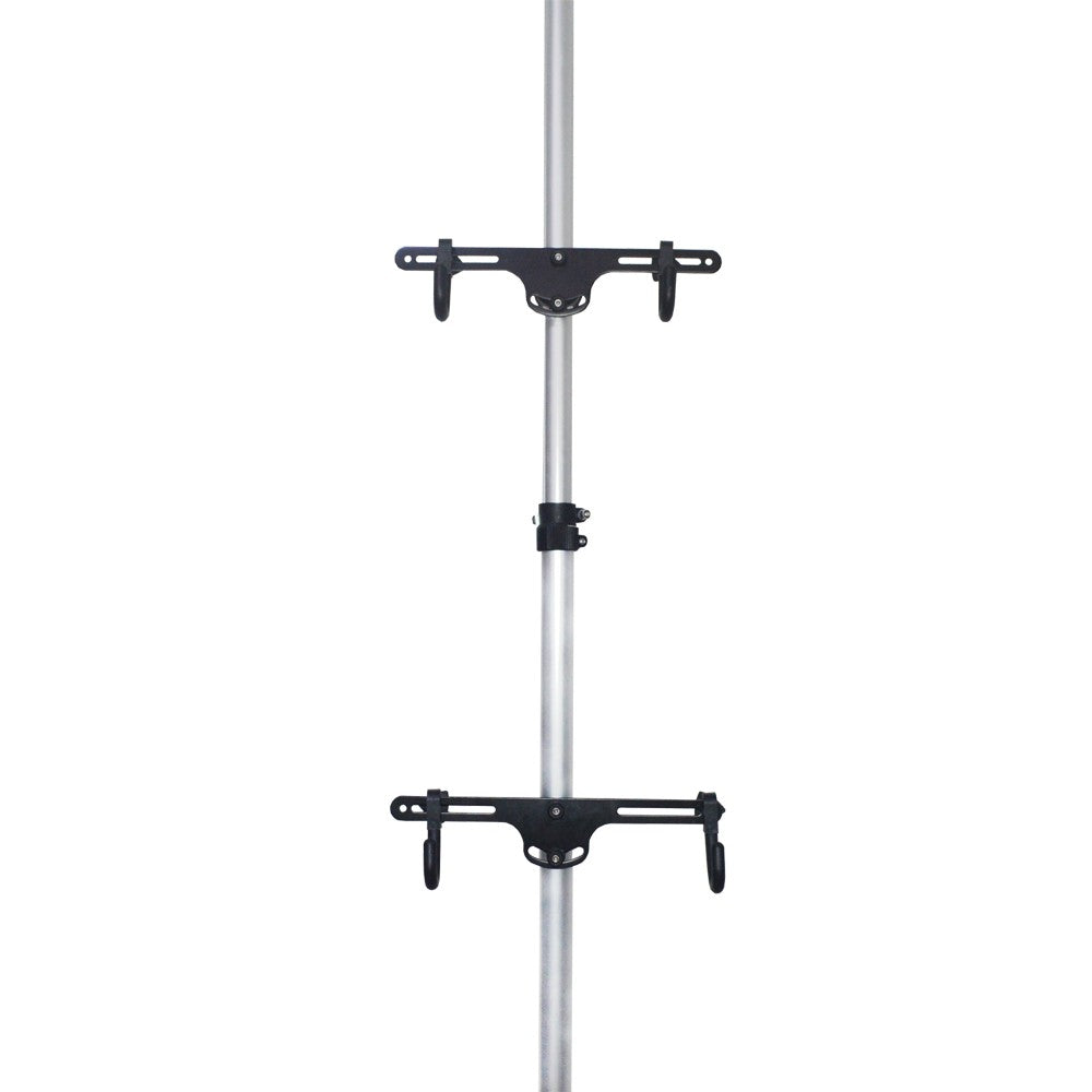 Adjustable Floor-to-Ceiling Bike Storage Rack with 2 Bike Hooks