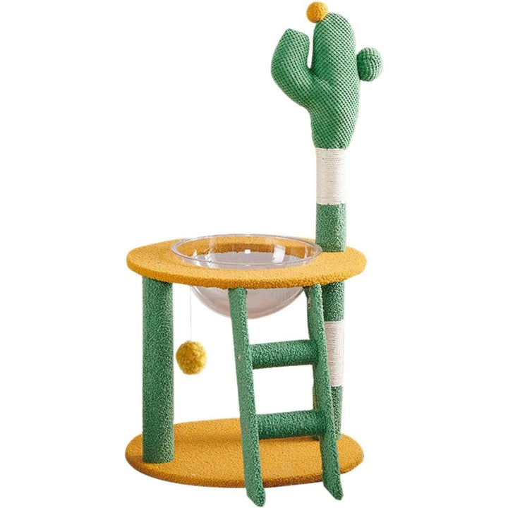 Cactus Cat Tree with Clear Hammock Bed
