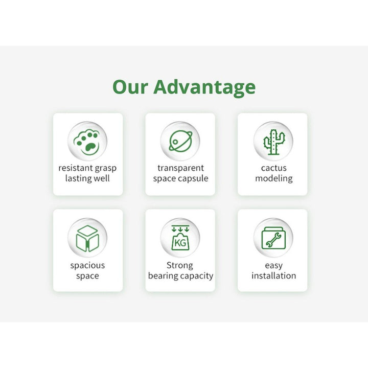 Cactus Cat Tree Tower with Plush Beds