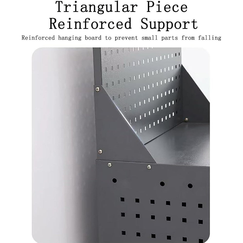 Tool Storage Cabinet with Pegboard And Drawer