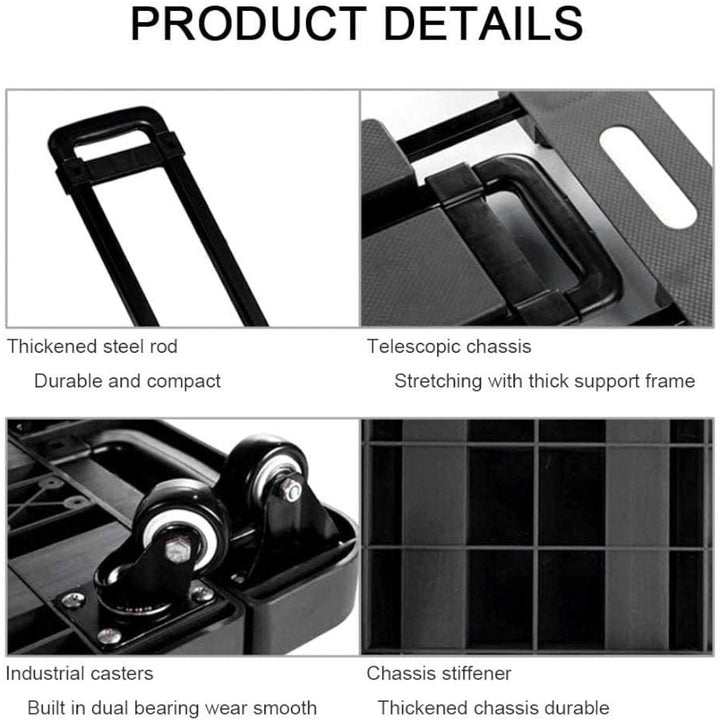 Foldable Luggage Trolley 6 Wheel Heavy Duty Cart