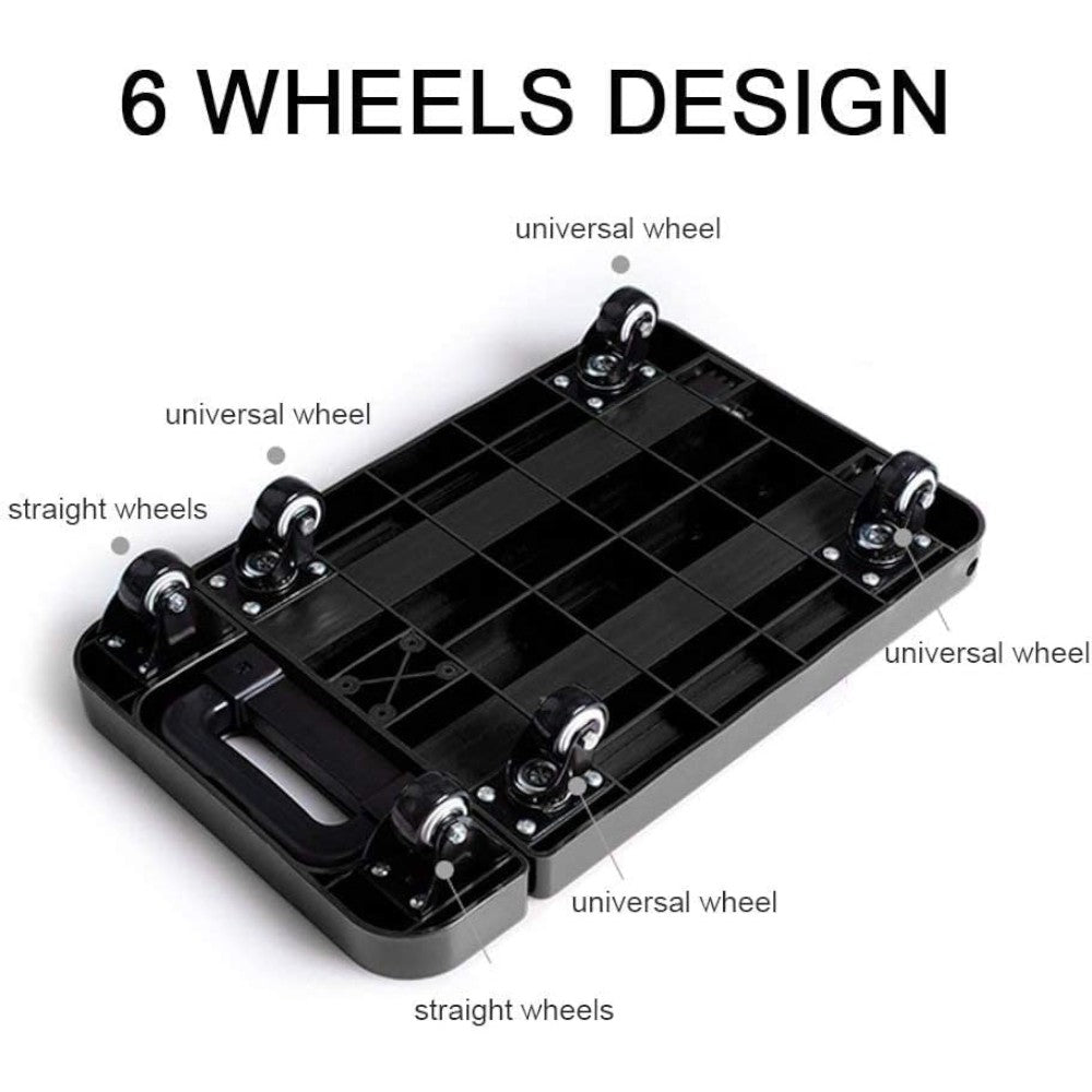 Foldable Luggage Trolley 6 Wheel Heavy Duty Cart