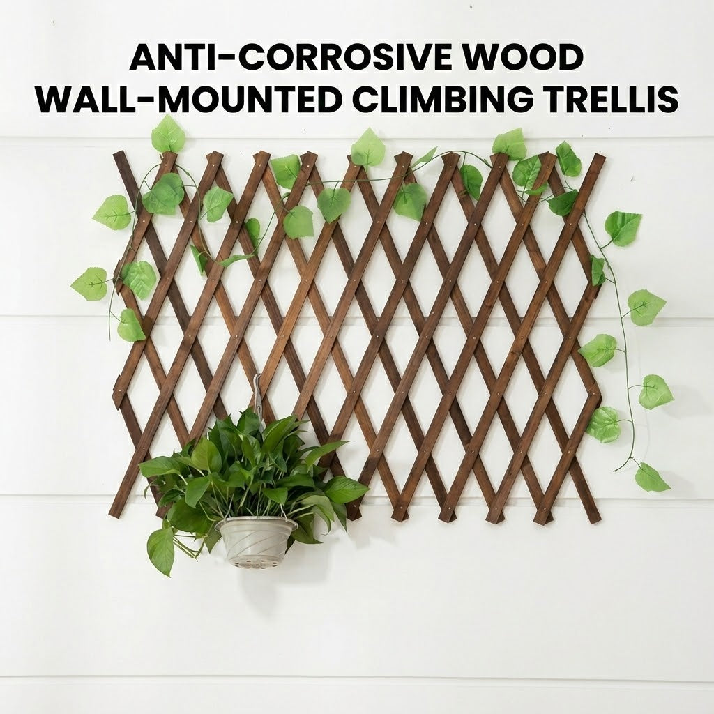 Expandable Wooden Garden Trellis Fence - 200x57cm