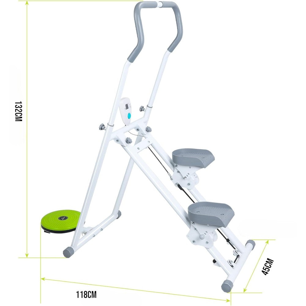 Foldable Climbing Stepper with Waist Twister