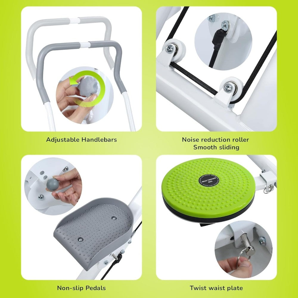 Foldable Climbing Stepper with Waist Twister