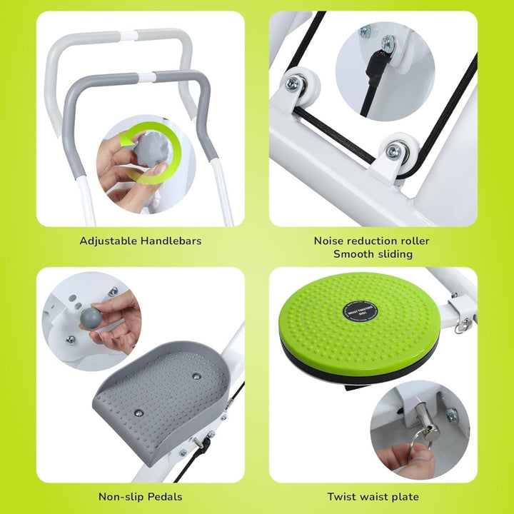 Foldable Climbing Stepper with Waist Twister