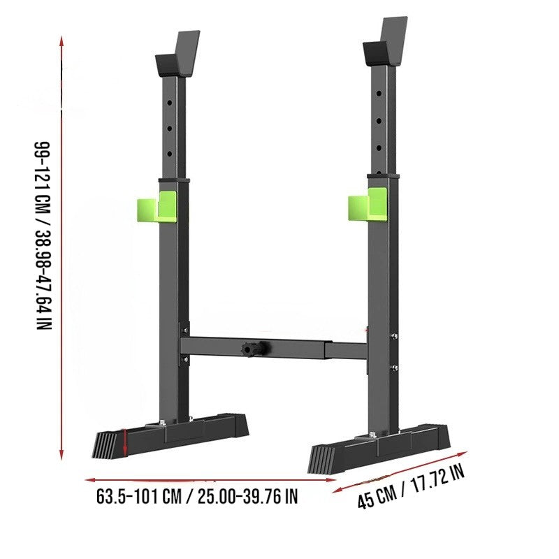 Adjustable Barbell Squat Rack with Height Width Adjustment