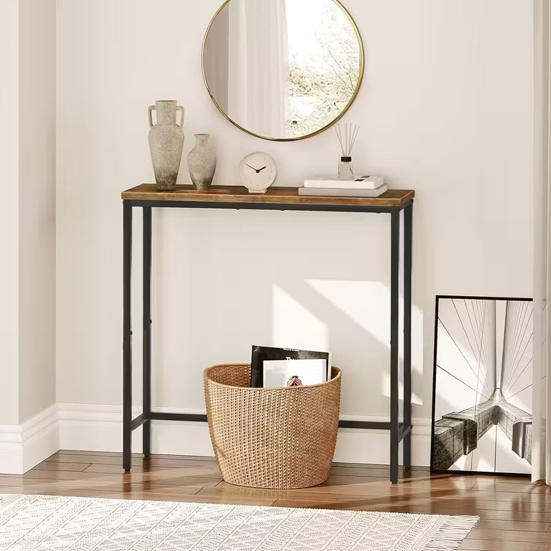 Slim Entryway Table with Metal Frame