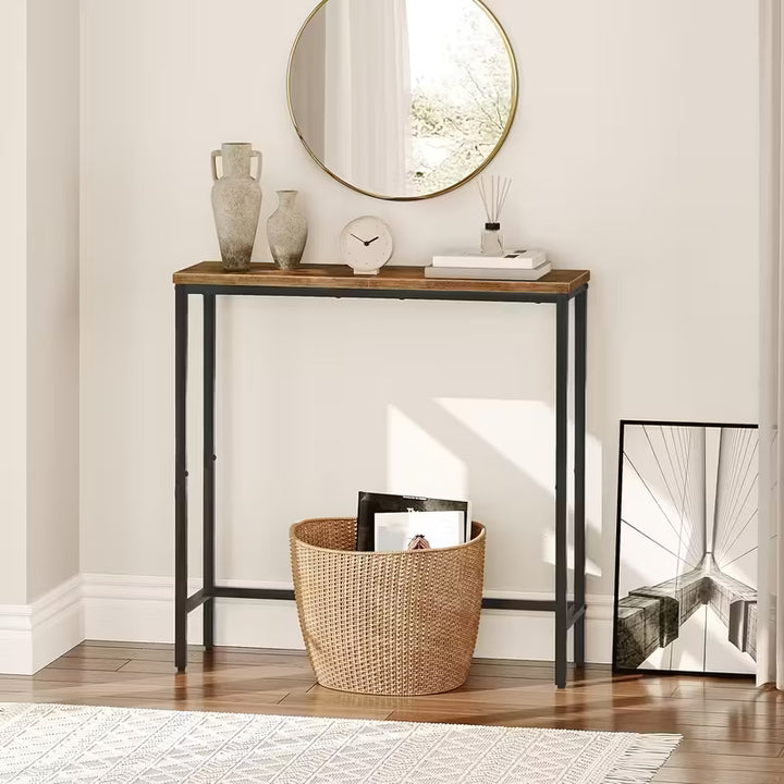 Slim Entryway Table with Metal Frame