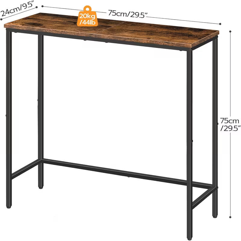 Slim Entryway Table with Metal Frame