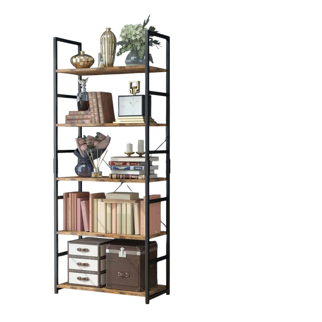 5 Tier Bookshelf 30×60×158 cm Heavy Duty Storage Rack