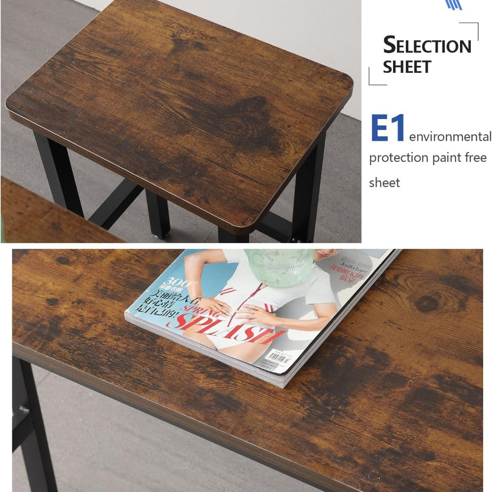 Bar Table Set with 2 Stools