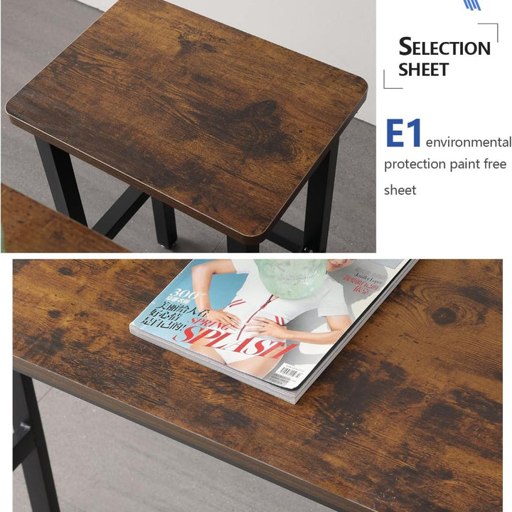 Bar Table Set with 2 Stools