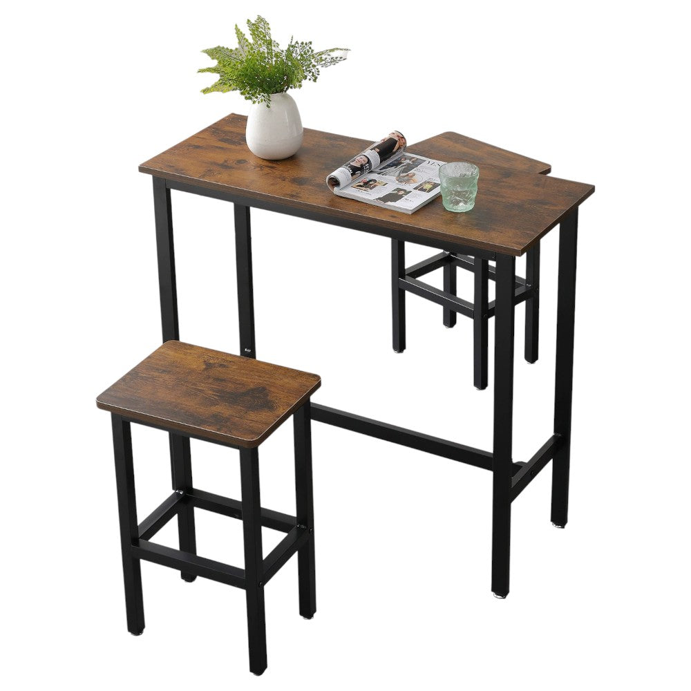 Bar Table Set with 2 Stools